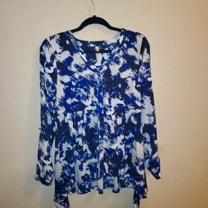 Collection Blue Floral Dress Top (M)